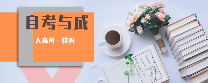 自考與成人高考一樣嗎